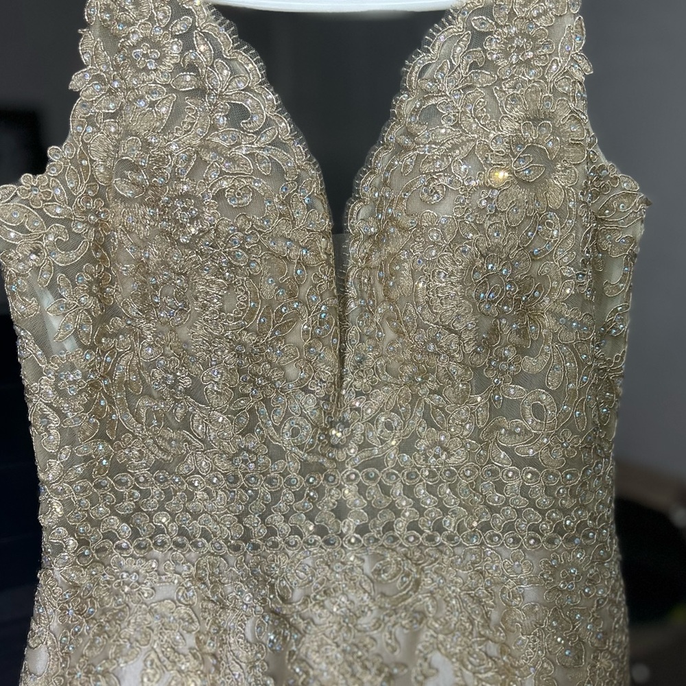 Gold/tan long formal dress